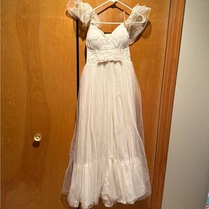 Mable Cream Satin Dress